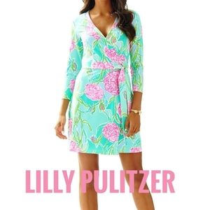 LILLY PULITZER Meridan floral jersey wrap dress